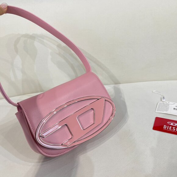 Diesel Pink Simple Brand Logo Shoulder Bag - Picture 9 of 9